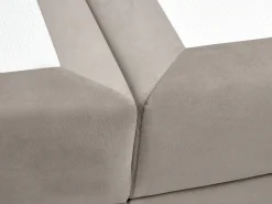 Divano letto con contenitore Velluto DAME 180 x 200 cm Tortora