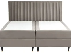 Divano letto con contenitore Velluto DAME 180 x 200 cm Tortora