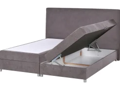 Divano letto con contenitore Tessuto MINISTER 180 x 200 cm Tortora