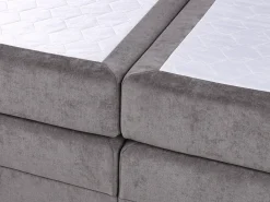 Divano letto con contenitore Tessuto MINISTER 180 x 200 cm Tortora