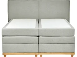 Divano letto con contenitore Tessuto DYNASTY 160 x 200 cm Grigio chiaro