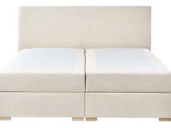 Divano letto con contenitore Tessuto MAJOR 180 x 200 cm Beige chiaro