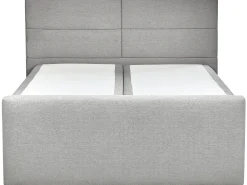 Divano letto con contenitore Tessuto ARISTOCRAT 160 x 200 cm Grigio chiaro