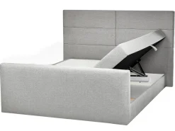 Divano letto con contenitore Tessuto ARISTOCRAT 160 x 200 cm Grigio chiaro