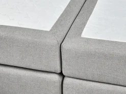 Divano letto con contenitore Tessuto ARISTOCRAT 160 x 200 cm Grigio chiaro
