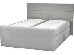 Divano letto con contenitore Tessuto ARISTOCRAT 160 x 200 cm Grigio chiaro