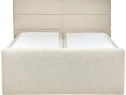 Divano letto con contenitore Tessuto ARISTOCRAT 160 x 200 cm Beige chiaro