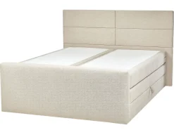 Divano letto con contenitore Tessuto ARISTOCRAT 160 x 200 cm Beige chiaro