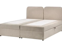 Divano letto con contenitore Tessuto CHANCELLOR 180 x 200 cm Tortora