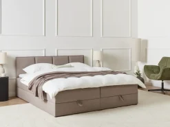 Divano letto con contenitore Tessuto BARONET 180 x 200 cm Tortora