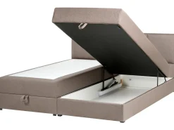 Divano letto con contenitore Tessuto BARONET 180 x 200 cm Tortora