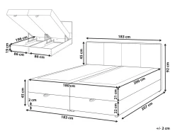 Divano letto con contenitore Tessuto BARONET 180 x 200 cm Tortora
