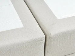 Divano letto con contenitore Tessuto BARONET 180 x 200 cm Bianco sporco