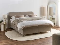 Divano letto con contenitore Tessuto REGENT 160 x 200 cm Tortora