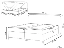 Divano letto con contenitore Tessuto REGENT 160 x 200 cm Tortora