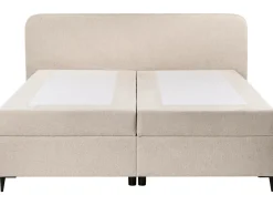 Divano letto con contenitore Tessuto REGENT 180 x 200 cm Beige chiaro