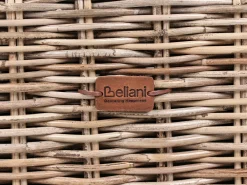 Divano angolare da giardino con pouf 5 posti RINELLA Rattan Grigio