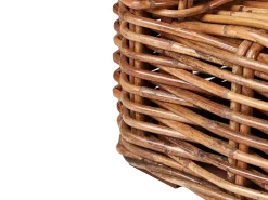 Divano angolare da giardino 3 posti BRIATICO Lato Sinistro Rattan Naturale