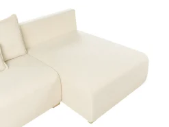 Divano angolare modulare NERBO Bouclé Bianco sporco Lato Sinistro