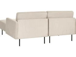 Divano angolare 2 posti BREDA Velluto a coste Beige Lato Sinistro