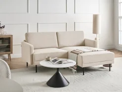 Divano angolare 2 posti BREDA Velluto a coste Beige Lato Sinistro