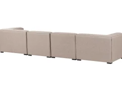 Divano da giardino con pouf 4 posti AREZZO Modulare Beige