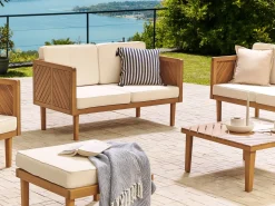 Divano da giardino 2 posti BARATTI Legno d'acacia Marrone