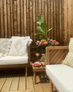 Divano da giardino 2 posti BARATTI Legno d'acacia Marrone