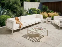 Divano da giardino 3 posti FERRETTI Beige chiaro