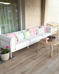 Divano da giardino 3 posti FERRETTI Beige chiaro