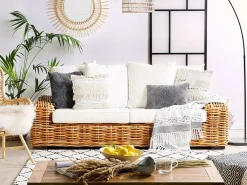 Divano da giardino 3 posti FORLI Rattan Naturale