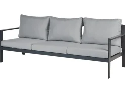 Divano da giardino 3 posti KIATO Metallo Grigio scuro