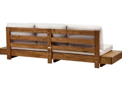Divano da giardino 3 posti MARETTIMO Legno di acacia certificato Marrone