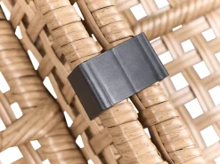 Divano da giardino 2 posti OMEGANA Rattan sintetico (PE) Beige chiaro
