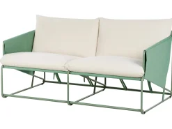 Divano da giardino 2 posti PONTE Metallo Verde