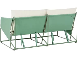 Divano da giardino 2 posti PONTE Metallo Verde