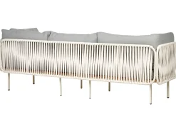 Divano da giardino 3 posti SENISE Metallo Grigio