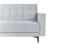 Divano letto angolare modulare 4 posti ABERDEEN Velluto Grigio chiaro Lato destro