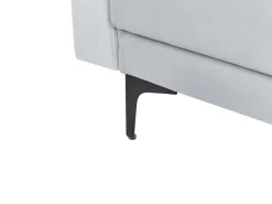 Divano letto angolare modulare 4 posti ABERDEEN Velluto Grigio chiaro Lato Sinistro