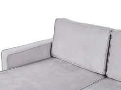 Divano letto angolare 3 posti TEJN Tessuto Grigio chiaro con contenitore Lato destro