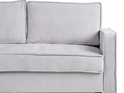 Divano letto angolare 3 posti TEJN Tessuto Grigio chiaro con contenitore Lato destro