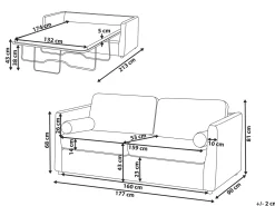 Divano letto INKOO Tessuto Beige