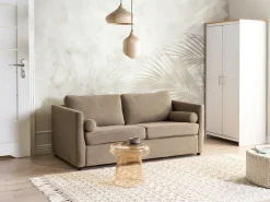 Divano letto INKOO Tessuto Marrone
