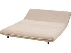 Divano letto 2 posti ABISKO Lino sintetico Beige