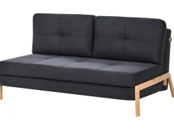 Divano letto 2 posti EDLAND Tessuto Nero