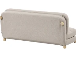 Divano letto 2 posti ESBJERG Lino sintetico Beige