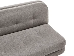 Divano letto 2 posti ESBJERG Lino sintetico Grigio scuro
