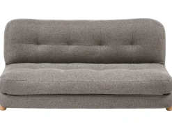 Divano letto 2 posti ESBJERG Lino sintetico Grigio scuro