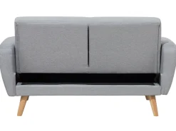 Divano letto 2 posti FLORLI Tessuto Grigio chiaro