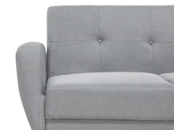Divano letto 2 posti FLORLI Tessuto Grigio chiaro
